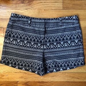 Loft Cotton Blue Aztec Print Shorts